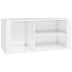 Foto van The living store schoenenkast - hoogglans wit - 100 x 35 x 45 cm - stevig materiaal