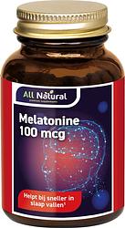 Foto van All natural melatonine 100 mcg tabletten