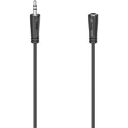 Foto van Hama 00205121 jackplug audio verlengkabel [1x britse stekker - 1x jackplug female 3,5 mm] 5 m zwart