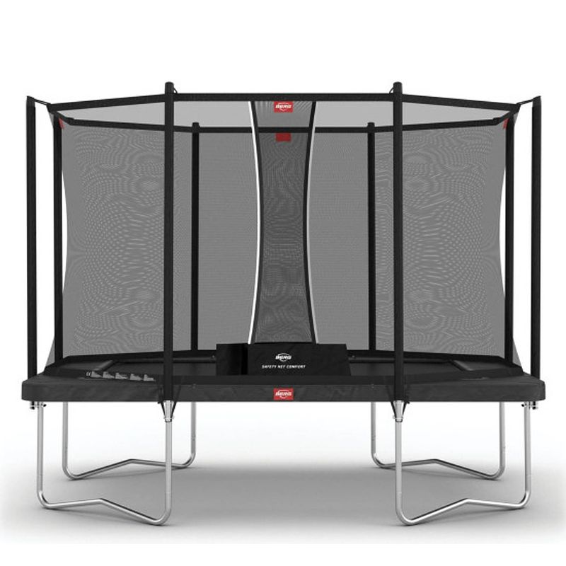 Foto van Berg trampoline ultim favorit met veiligheidsnet - safetynet comfort - 330 x 220 cm - grijs