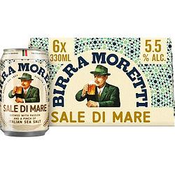 Foto van Birra moretti sale di mare bier blik 6 x 330ml bij jumbo