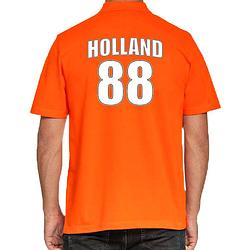 Foto van Holland shirt met rugnummer 88 - nederland fan poloshirt / outfit voor heren s - feestshirts