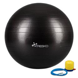Foto van Yogabal zwart 75 cm, trainingsbal, pilates, gymbal