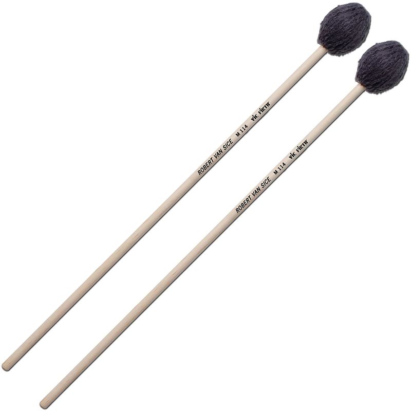 Foto van Vic firth robert van sice signature charcoal gray medium mallets