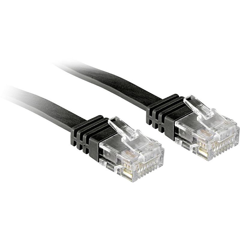 Foto van Lindy 47520 rj45 netwerkkabel, patchkabel cat 6 u/utp 30.00 cm zwart snagless 1 stuk(s)