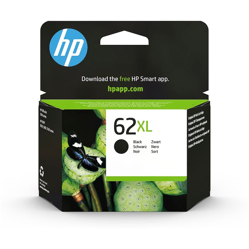 Foto van Hp 62xl cartridge inkt zwart