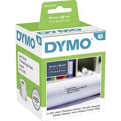 Foto van Dymo rol met etiketten 99012 s0722400 89 x 36 mm papier wit 520 stuk(s) permanent verzendetiketten