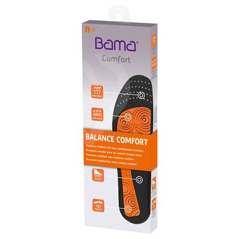 Foto van Bama inlegzolen balance comfort unisex oranje/zwart maat 37