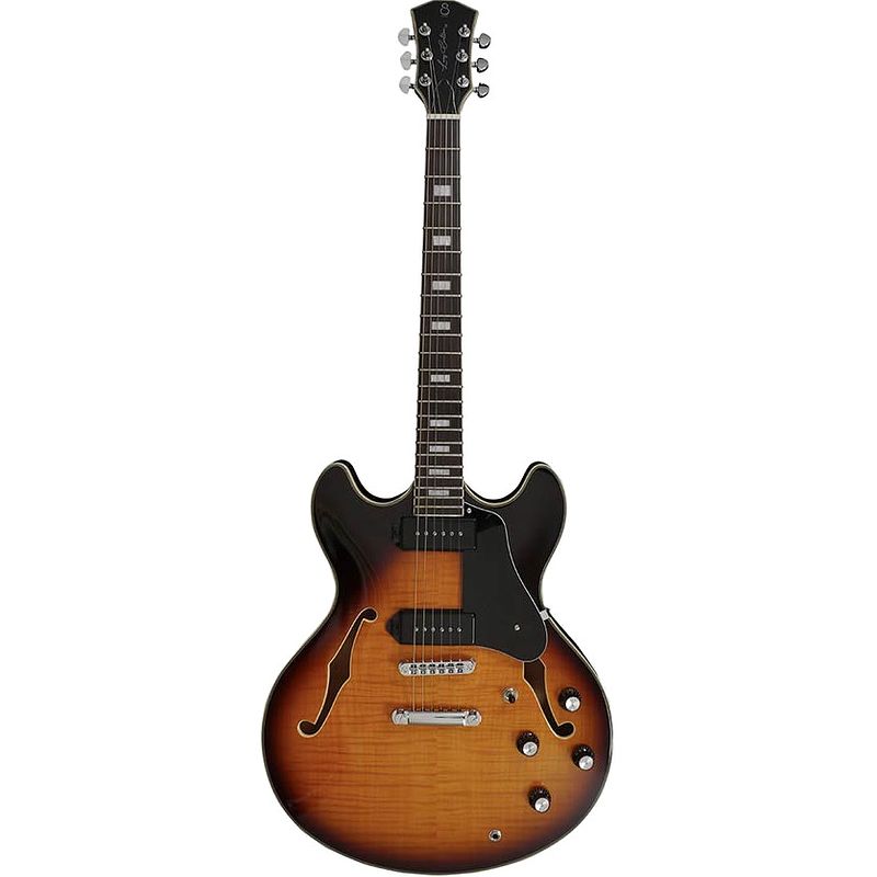 Foto van Sire larry carlton h7v vintage sunburst semi-akoestische gitaar