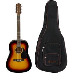 Foto van Fender cd-60 v3 sunburst wn dreadnought westerngitaar + gigbag