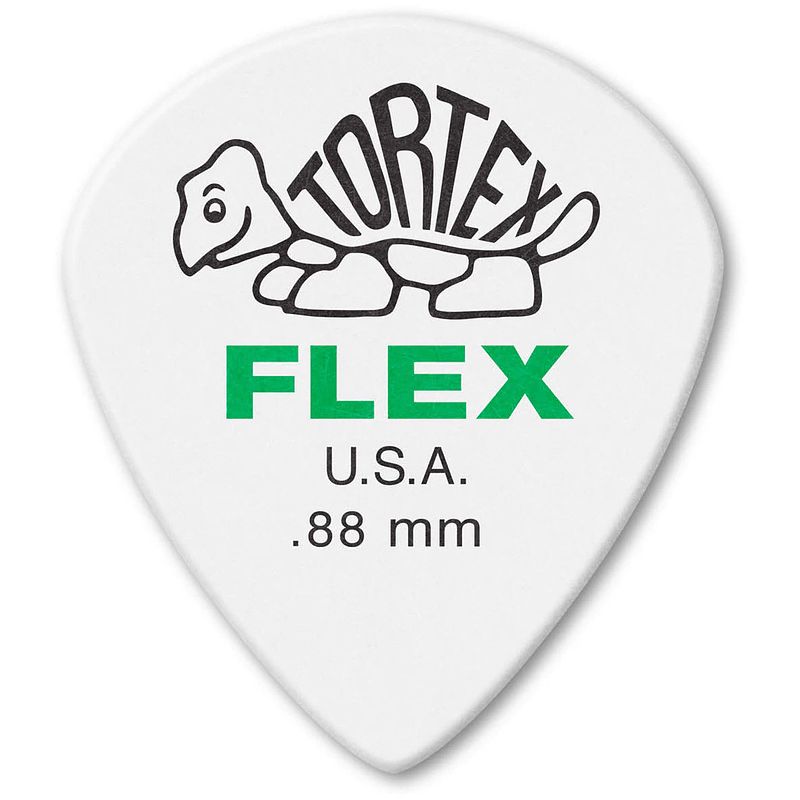 Foto van Dunlop 466p088 tortex flex jazz iii xl pick 0.88 mm plectrumset (12 stuks)