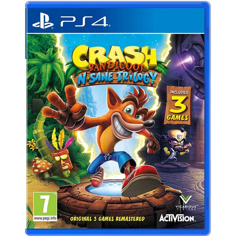 Foto van Ps4 crash bandicoot n sane trilogy + 2 bonus levels