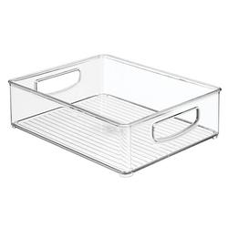 Foto van Idesign - opbergbox met handvaten, 20.3 x 25.4 x 7.6 cm, stapelbaar, kunststof, transparant - idesign kitchen binz