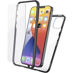 Foto van Hama cover magnetic+glas cover apple iphone 12 pro zwart, transparant