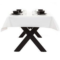 Foto van Buiten tafelkleed/tafelzeil wit 140 x 250 cm rechthoekig - tafellakens