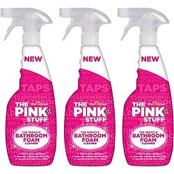 Foto van Stardrops pink stuff - bathroom foam cleaner - 3 x 750 ml