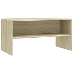 Foto van The living store tv-meubel vintage - 80 x 40 x 40 cm - sonoma eiken - bewerkt hout