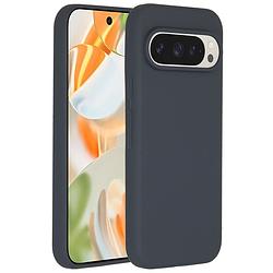 Foto van Accezz liquid silicone backcover google pixel 9 / 9 pro telefoonhoesje blauw