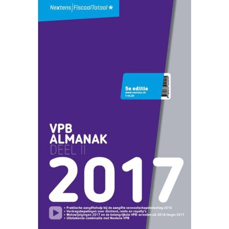 Foto van Nextens vpb almanak / 2017 deel 2