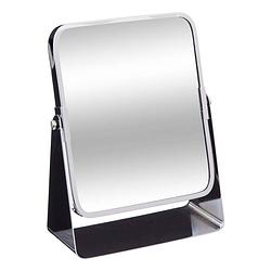 Foto van 5five make-up spiegel - 3x zoom - metaal - 7 x 20 cm - zilver - rechthoek - dubbelzijdig - make-up spiegeltjes