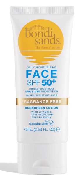 Foto van Bondi sands face sunscreen lotion spf 50+