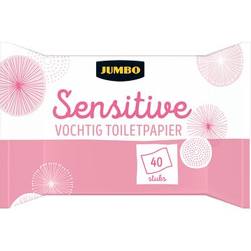 Foto van Jumbo sensitive vochtig toiletpapier 40 stuks