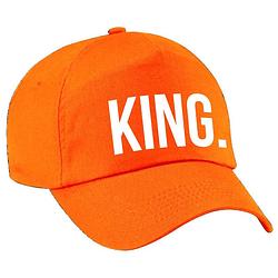 Foto van King pet / cap oranje met witte letters voor jongens holland / koningsdag - verkleedhoofddeksels