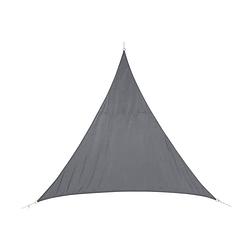 Foto van Polyester schaduwdoek/zonnescherm curacao driehoek grijs 2 x 2 x 2 meter - schaduwdoeken