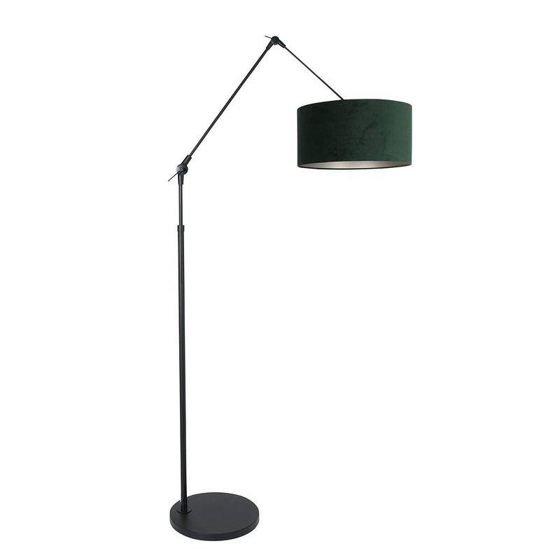 Foto van Steinhauer vloerlamp prestige chic 8115zw zwart kap groen velours