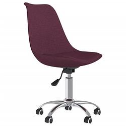 Foto van The living store draaibare eetkamerstoelen - paars - 48 x 58 cm - comfortabel en stabiel