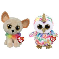 Foto van Ty - knuffel - beanie buddy - chewey chihuahua & enchanted owl