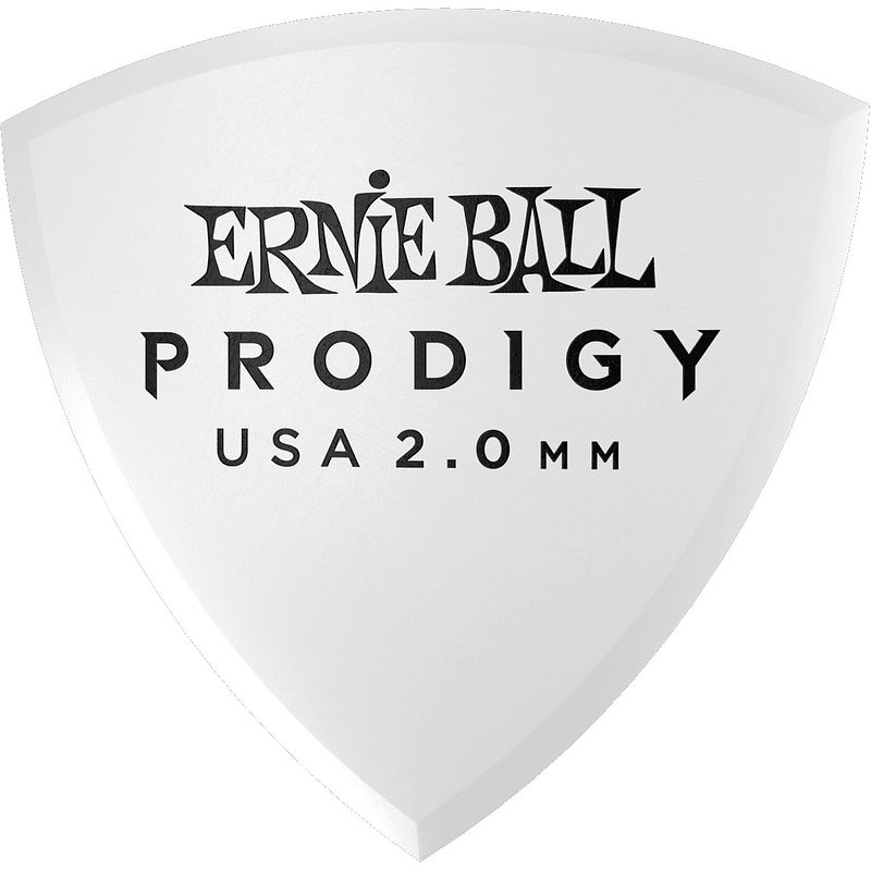 Foto van Ernie ball 9337 prodigy shield 2.0 mm plectrumset (6 stuks)