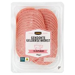 Foto van 2 voor € 4,50 | jumbo gekookte gelderse worst 175g aanbieding bij jumbo