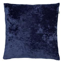 Foto van Dutch decor sky - kussenhoes velvet insiginia blue 45x45 cm - blauw