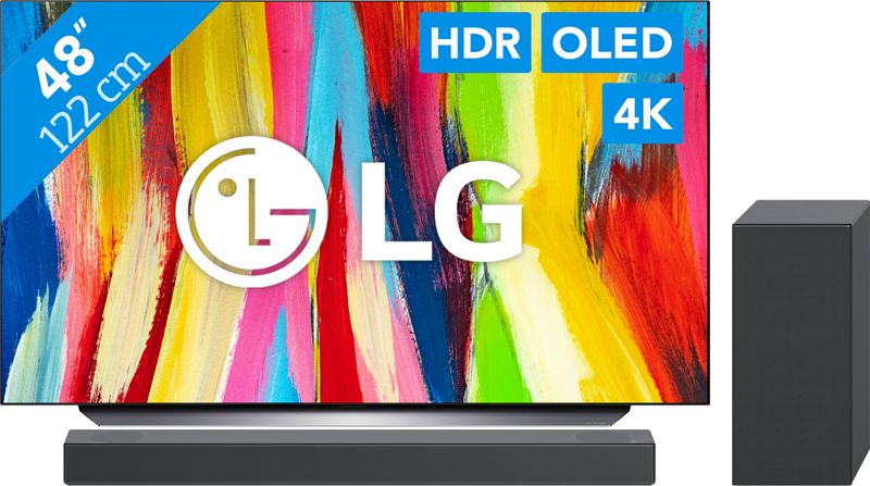 Foto van Lg oled48c24la (2022) + soundbar