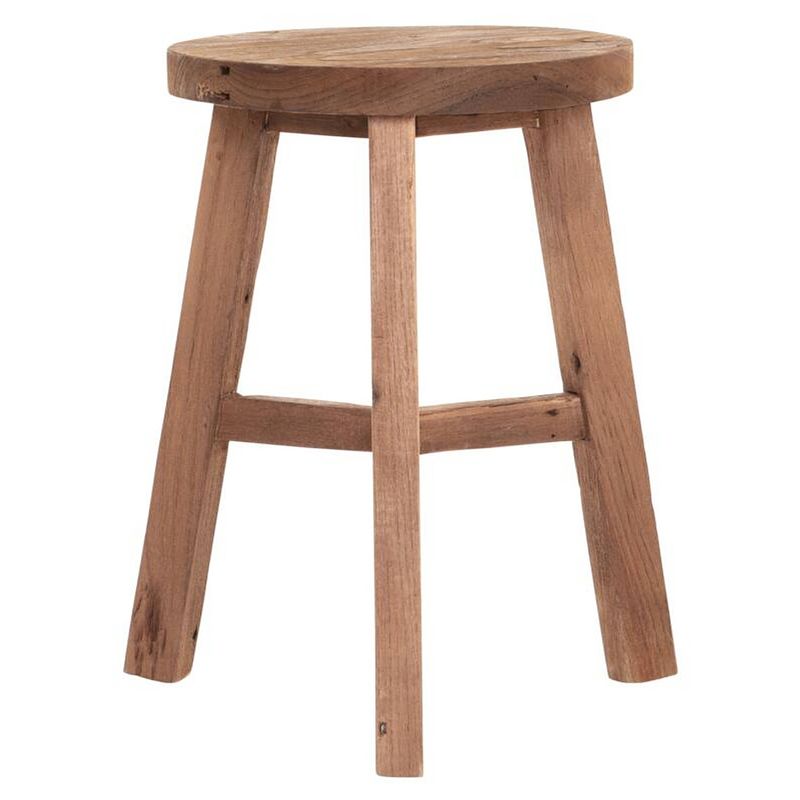 Foto van Must living stool easy round,44xø30 cm, recycled teakwood