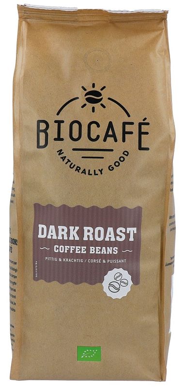 Foto van Biocafé dark roast koffiebonen