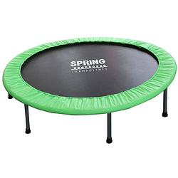 Foto van Spring mini trampoline 140 cm opvouwbaar - black edition - groene rand