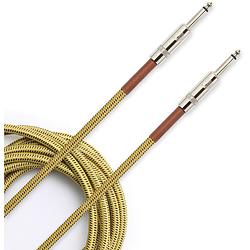 Foto van D'saddario pw-bg-10tw braided instrumentkabel tweed 10ft (3.05 m) recht-recht
