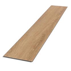 Foto van Ml-design deluxe pvc vloer, click, 122 cm x 18 cm x 4,2 mm, dikte 4,2 mm, 7,7m²/35 planken, zandkleur eiken, bruin