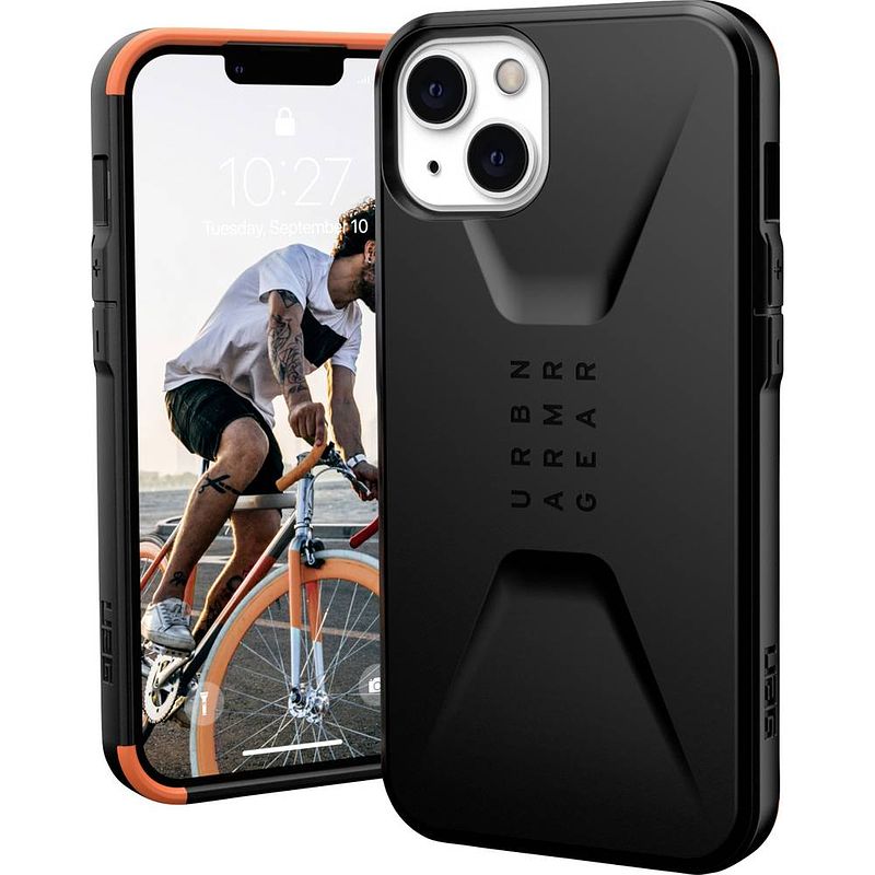 Foto van Urban armor gear civilian case backcover apple iphone 13 zwart