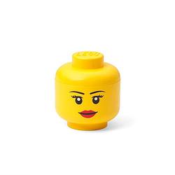 Foto van Opbergdoos lego-hoofd girl, geel - polypropyleen - lego