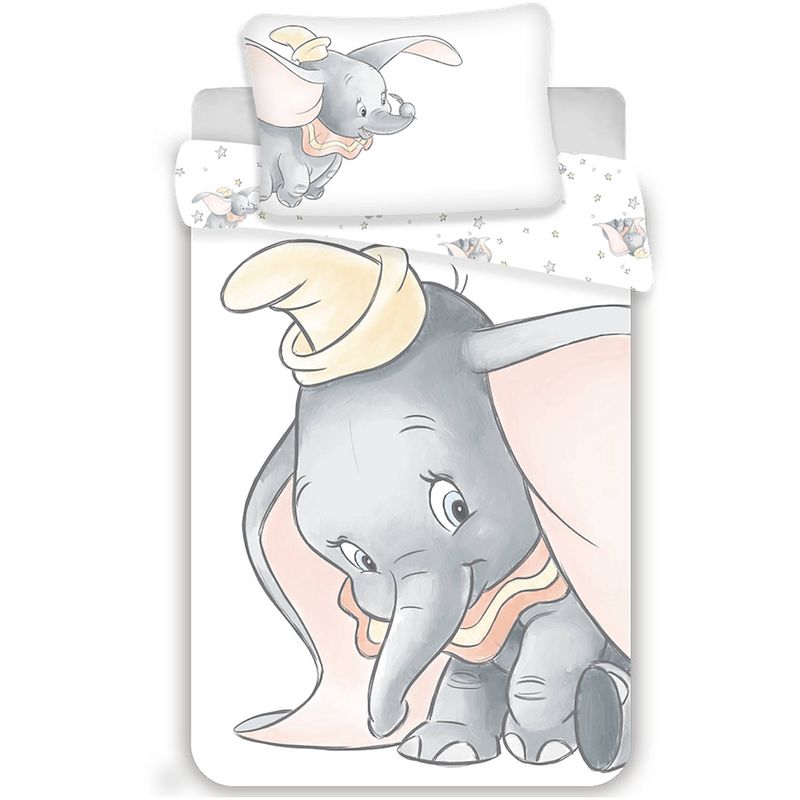 Foto van Disney dumbo baby dekbedovertrek - 135 x 100 + 40 x 60 cm - katoen