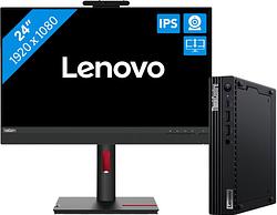 Foto van Lenovo thinkcentre m70q gen 3 - 11t300c3mh + lenovo thinkvision tio24 gen5