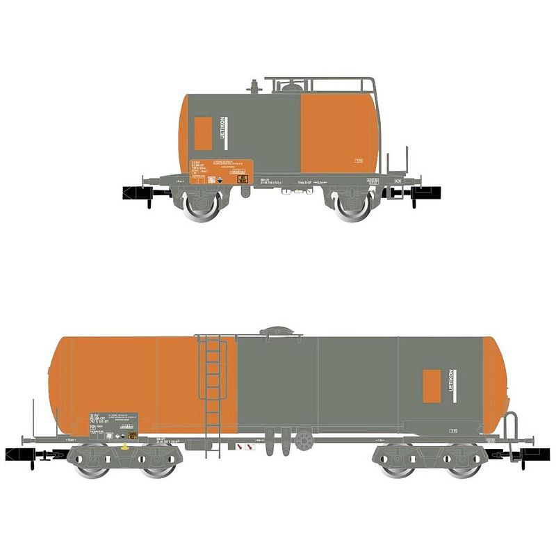 Foto van Arnold hn6398 n set van 2 ketelwagens uetikon van de sbb