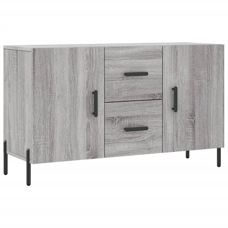 Foto van Vidaxl dressoir 100x36x60 cm bewerkt hout grijs sonoma eikenkleurig