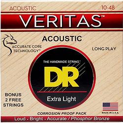 Foto van Dr strings vta-10 veritas extra light 10-48 westerngitaarsnaren