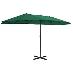 Foto van The living store parasol - groen - 460 x 270 x 246 cm - uv-beschermend polyester