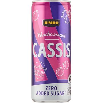 Foto van Jumbo blackcurrant cassis blik 250ml