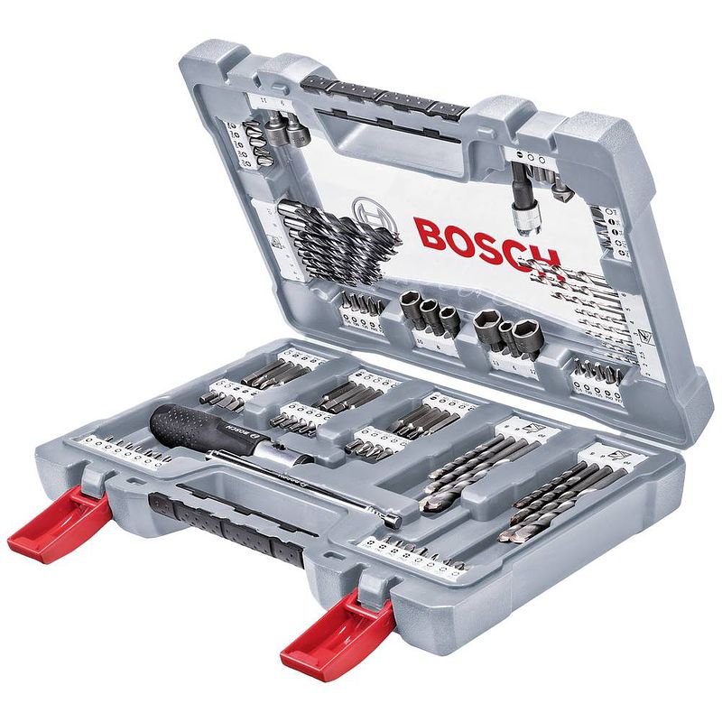 Foto van Bosch 2608p00236 boor en bit assortiment 105-delig